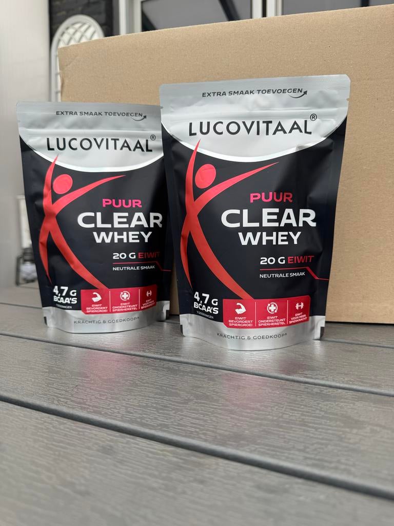 Lucovitaal Clear Whey Eiwitpoeder Neutrale Smaak 20G, Sport en Fitness, Fitnessmaterialen, Nieuw, Overige typen, Ophalen of Verzenden