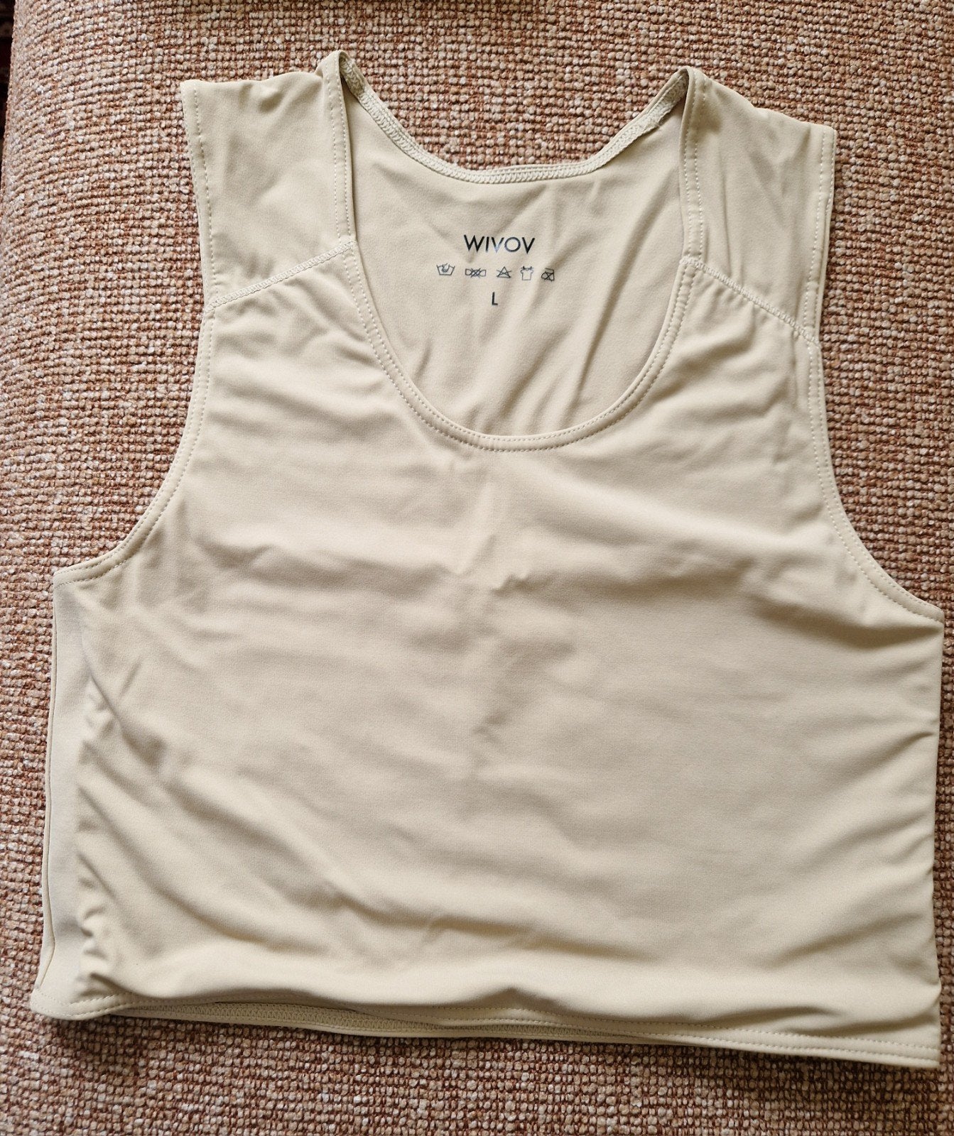 2x chest binder Wivov maat L huidskleur, Ophalen of Verzenden, Beige