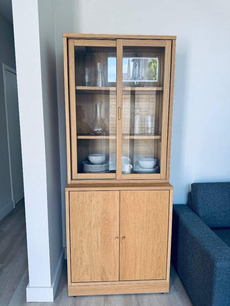IKEA Tonstad kast + vitrine kast, Huis en Inrichting, Ophalen of Verzenden, Zo goed als nieuw, 25 tot 50 cm, 50 tot 100 cm