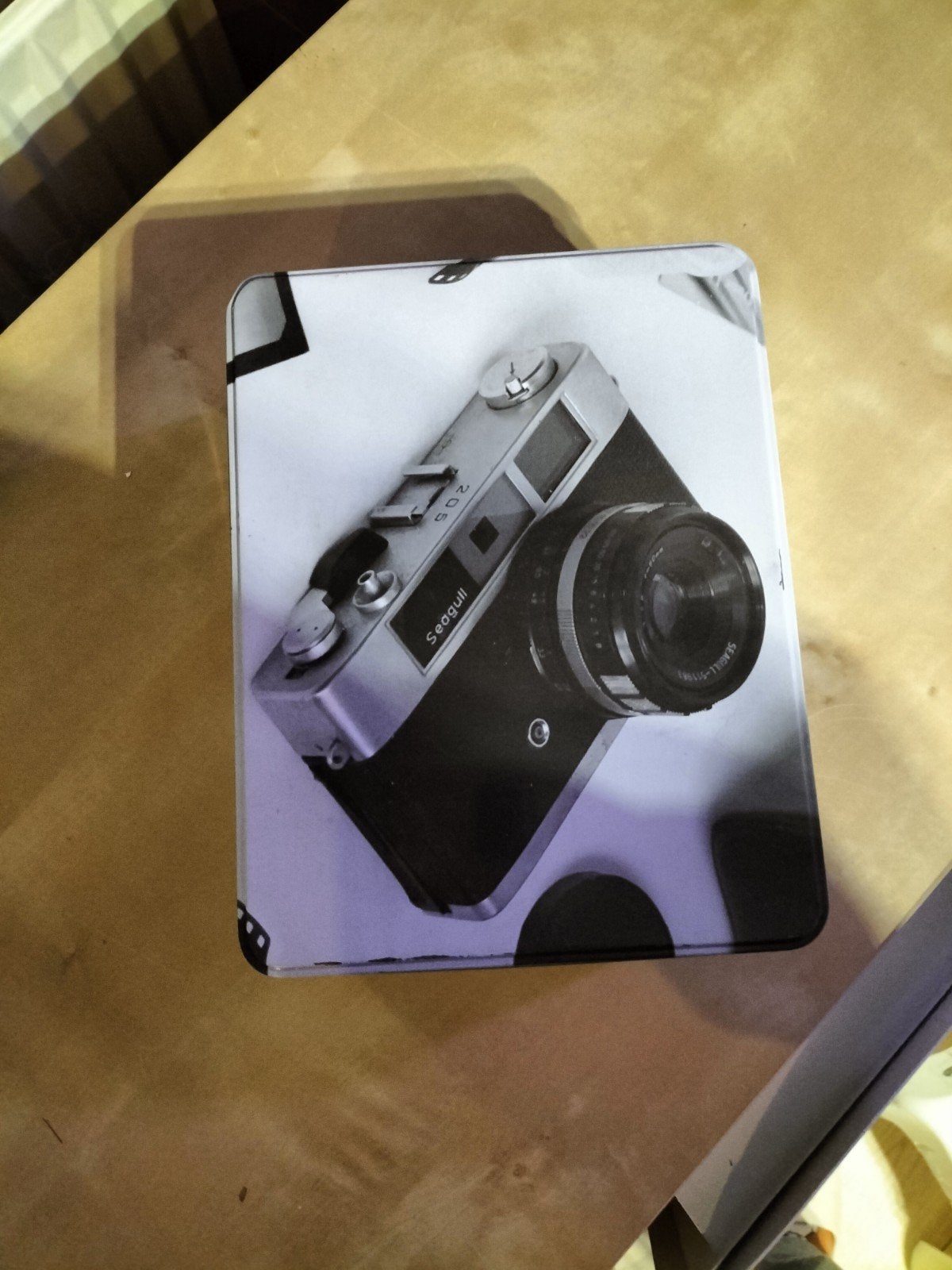 Koek/opbergtrommel met camera print, Minder dan 50 cm, Gebruikt, Minder dan 50 cm, Ophalen of Verzenden