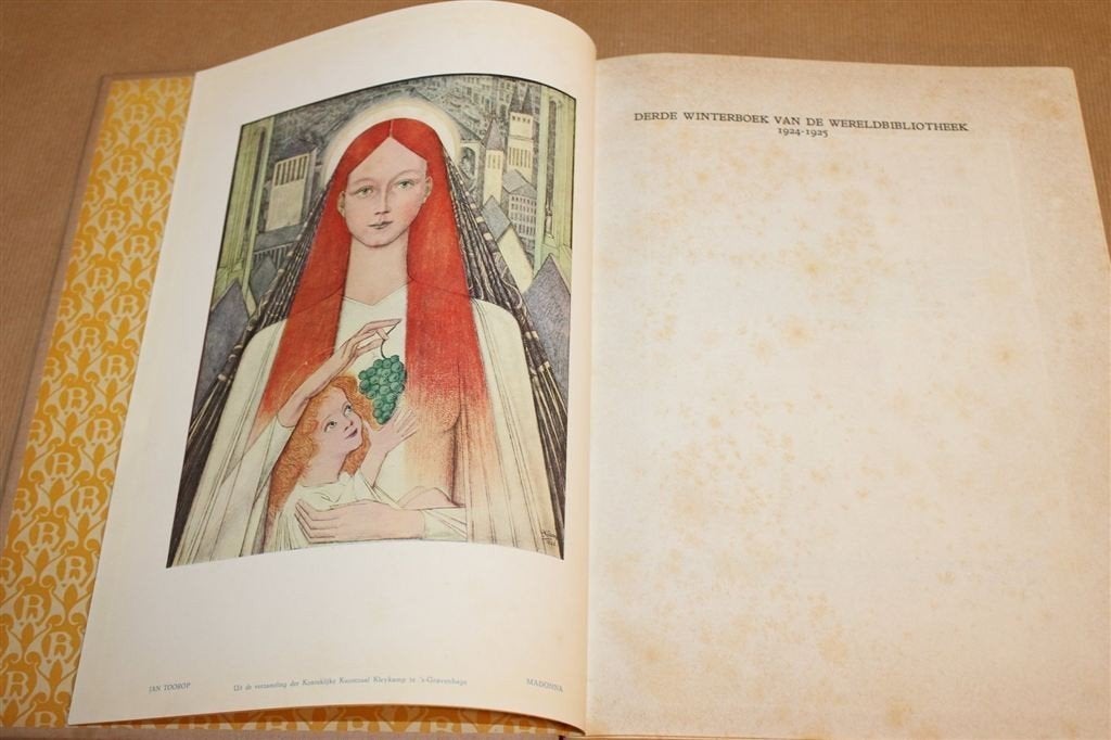 Winterboek Wereldbibl. 1924 — Art Deco Band Lebeau, Toorop, Ophalen of Verzenden