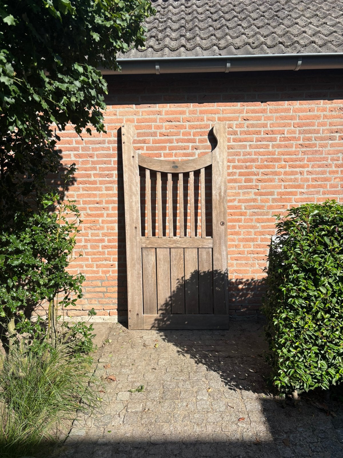 Hardhouten tuinpoort 200x99x5cm, Ophalen, Zo goed als nieuw, 150 tot 200 cm, Hout