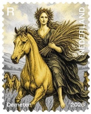 NL Crypto Stamp Demeter 2026 GEEL, Verzenden, Na 1940, Postfris