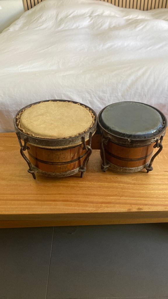 Bongo set percussie mini bongo’s Cuba, Ophalen of Verzenden, Gebruikt