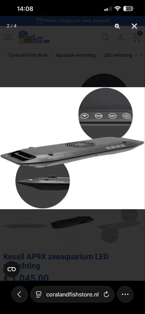 Zeeaquarium Led Verlichting KessilAP9X, Dieren en Toebehoren, Ophalen of Verzenden, Verlichting of Verwarming