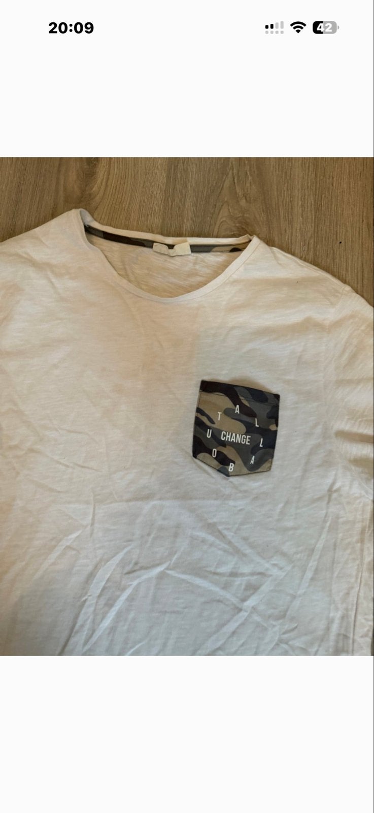 Wit T-shirt met camouflage borstzak - LCW Casual XL, Ophalen of Verzenden, Gedragen, Maat 56/58 (XL), Wit