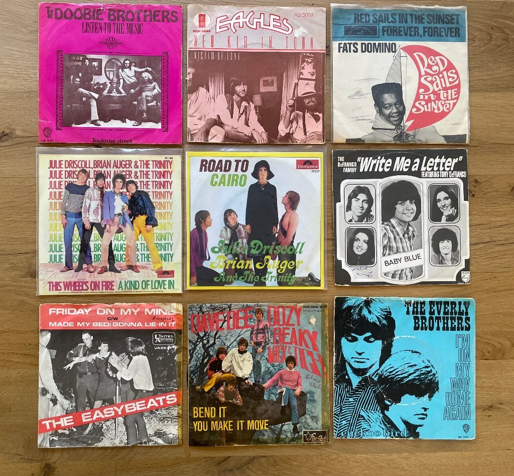 Opruiming nr 2 Restant Vinyl singles 60's 70's  D en E, Cd's en Dvd's, Vinyl Singles, Gebruikt, 7 inch, Pop, Fotohoes