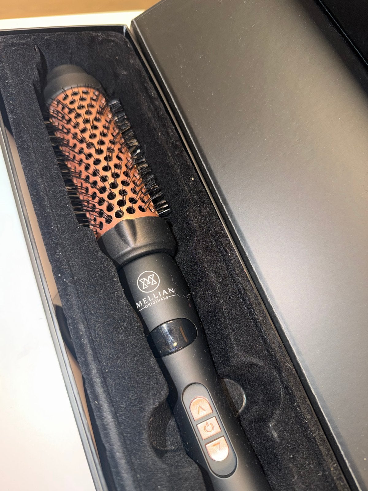 Mellian Originals Magic Shine Brush - Keramische Warmteborst, Ophalen of Verzenden, Zo goed als nieuw, Krultang of Stijltang