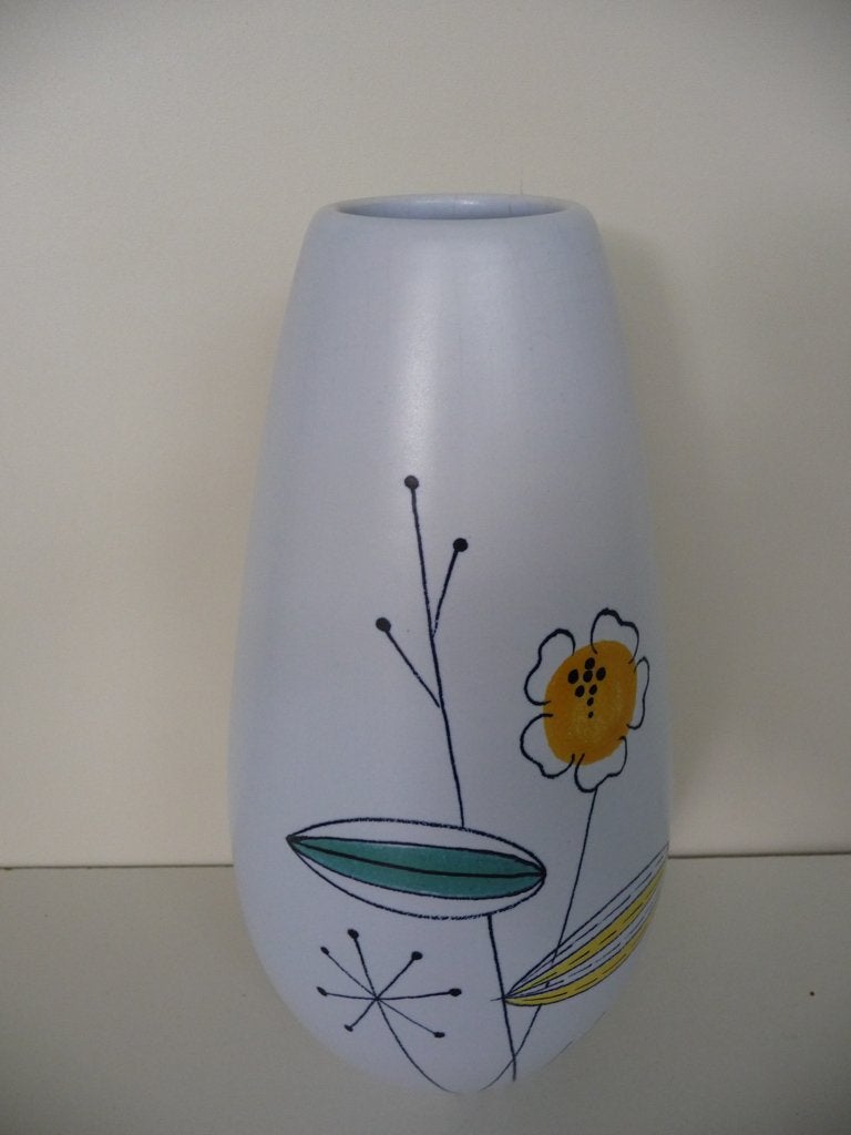 Vaas FLORA - decor PALMA 1272- Plateelbakkerij Flora Gouda, Antiek en Kunst, Ophalen of Verzenden