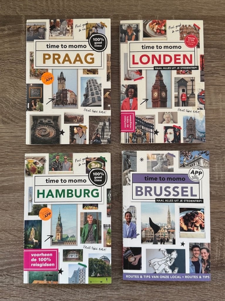 4 Reisgidsen 'Time to Momo' - Praag Londen Hamburg Brussel, Overige merken, Europa, Ophalen of Verzenden, Zo goed als nieuw
