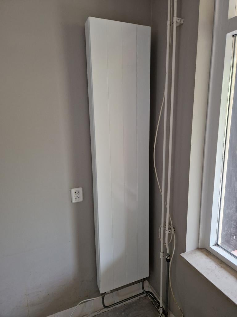 Verticale radiator, wit, Doe-het-zelf en Verbouw, Verwarming en Radiatoren, Ophalen, Radiator, Minder dan 60 cm, 80 cm of meer