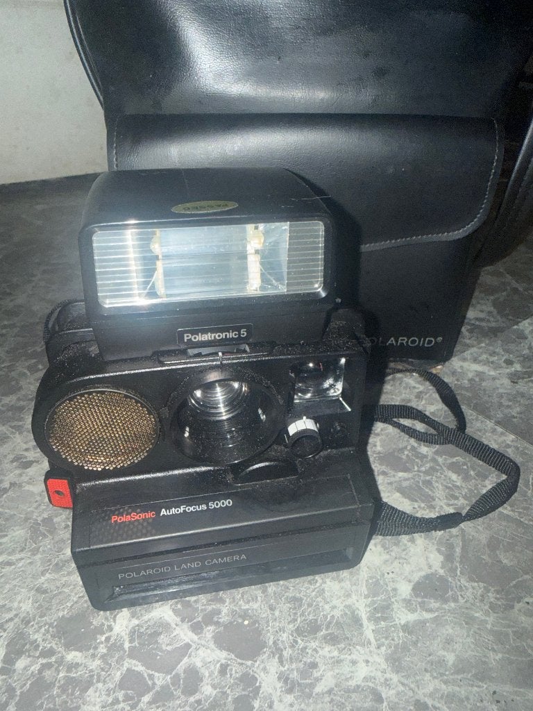 Polaroid Land Camera PolaSonic AutoFocus 5000 met flitser, Ophalen of Verzenden, Zo goed als nieuw, Polaroid, Polaroid