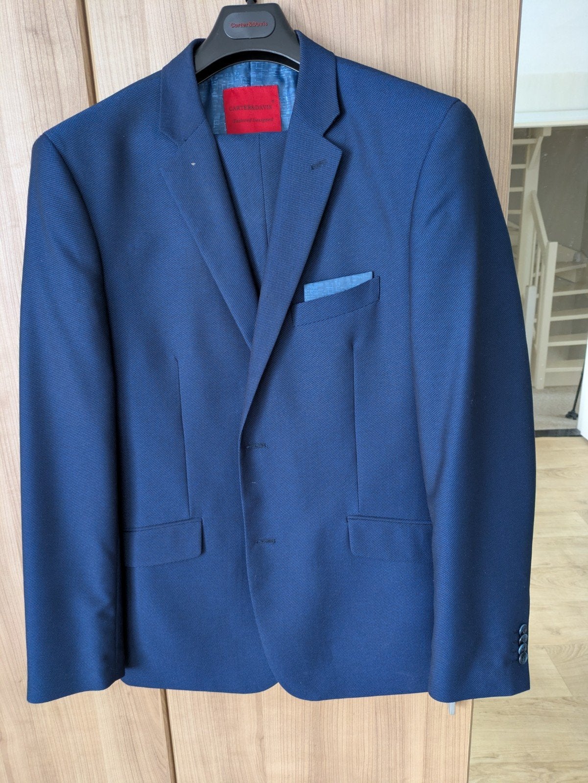 Stijlvol 2-delig kostuum maat 56, Onbekend, Blauw, Maat 56/58 (XL), Ophalen of Verzenden