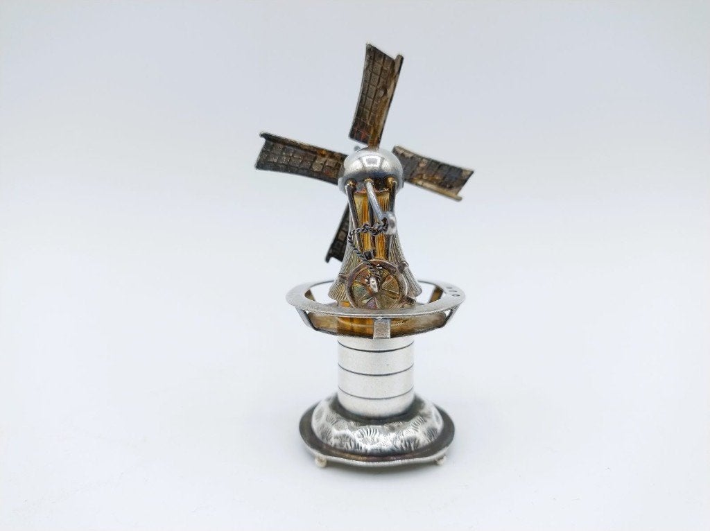 Zilveren miniatuur, molen, Schoonhoven, 1967, Antiek en Kunst, Verzenden, Zilver