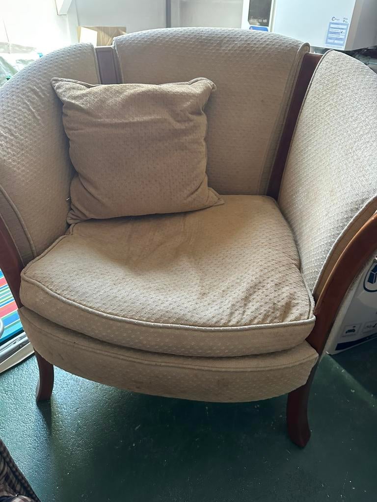 Fauteuil/stoel 2 stuks, Huis en Inrichting, Fauteuils, Ophalen, Gebruikt, Klassiek, 75 tot 100 cm