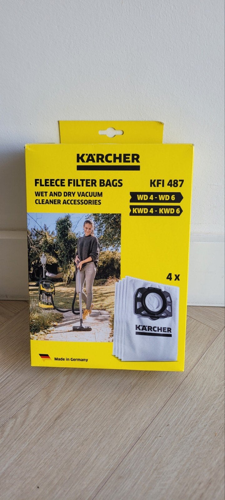 Kärcher Vliesfilterzakken KFI 487 voor WD 4-6 (3 stuks), Stofzak, Inclusief accessoires, Kärcher, Nieuw