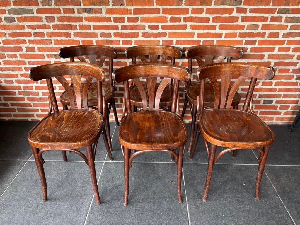 Leuke houten stoelen., Huis en Inrichting, Stoelen, Ophalen, Gebruikt, Bruin, Vijf, Zes of meer stoelen