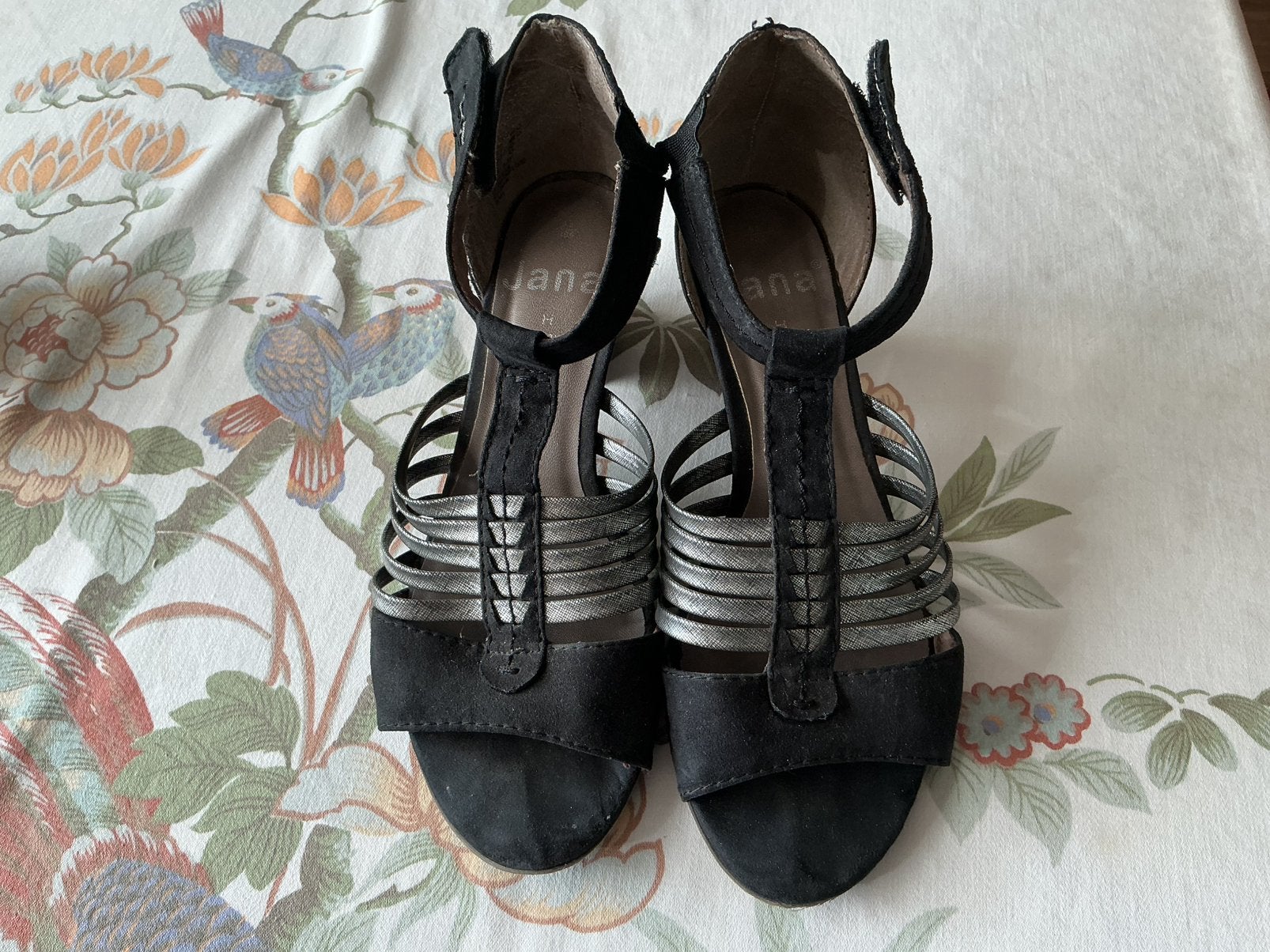 Sandalen met hakje van 5 cm. Maat 40, Ophalen of Verzenden, Gedragen, Zwart, Sandalen of Muiltjes