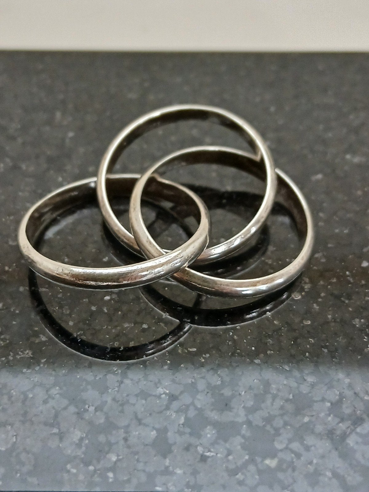 Zilveren Trinity ring - 3 losse ringen - Maat 19.5, Sieraden, Tassen en Uiterlijk, Ringen, Ophalen of Verzenden