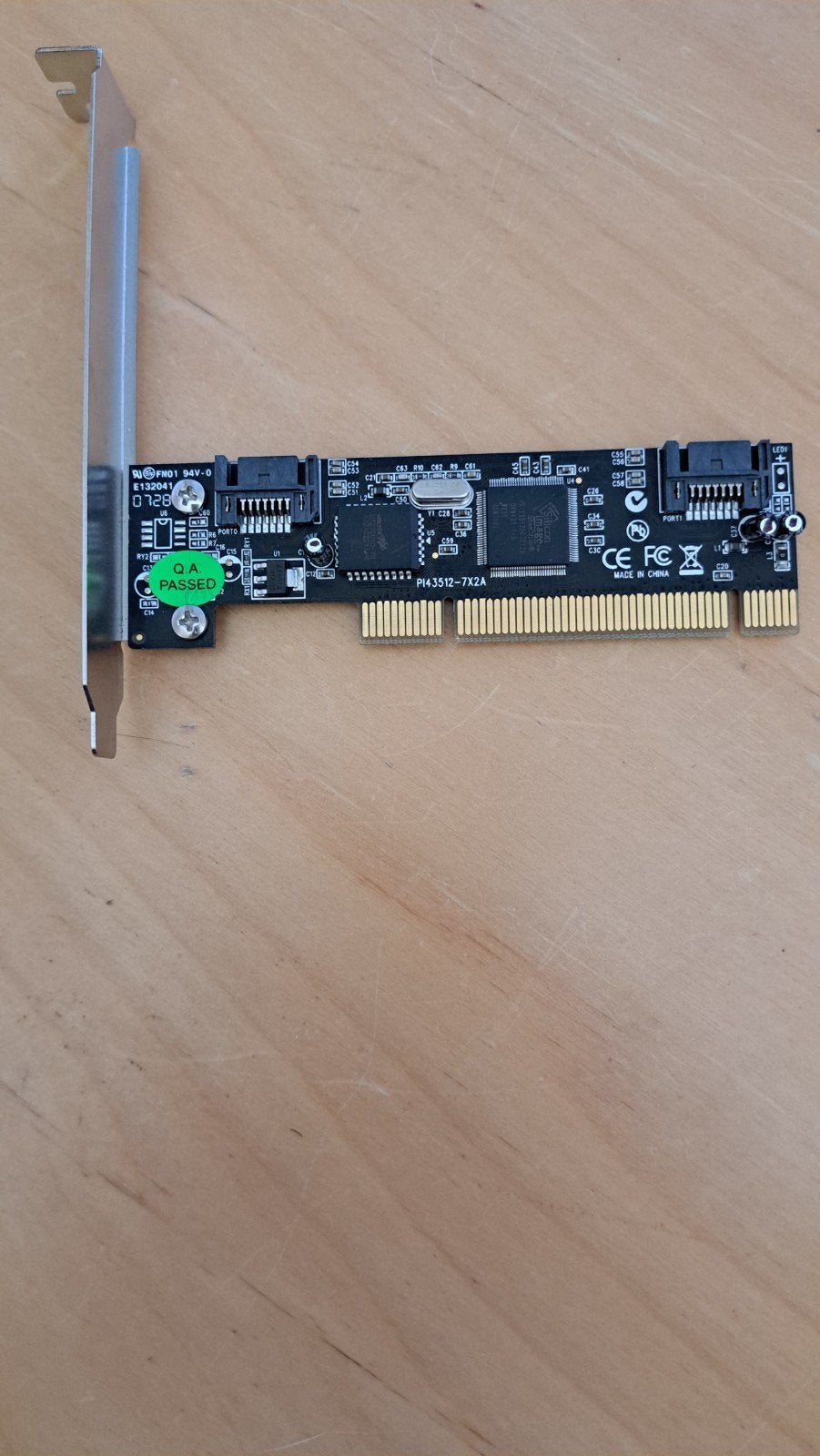 SATA controller PCI kaart met 2 SATA aansluitingen, Computers en Software, Videokaarten, Gebruikt, Overige chipsets, PCI, Overige soorten