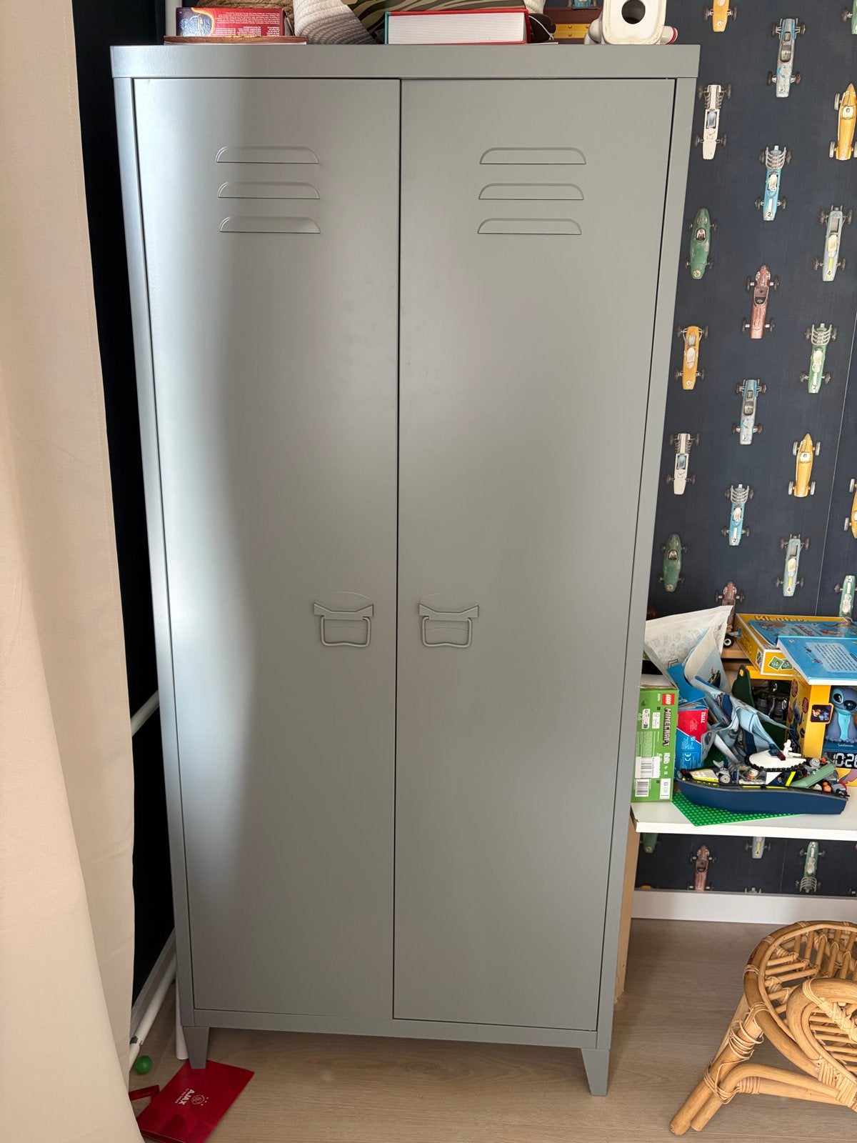 Kwantum Leipzig locker look kledingkast voor kinderen, Gebruikt, Metaal, 150 tot 200 cm, 25 tot 50 cm