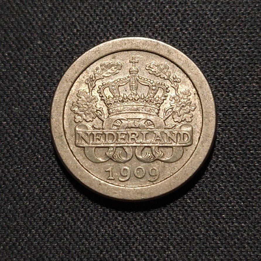 5 cent 1909, Verzenden, Koningin Wilhelmina, 5 cent, Losse munt