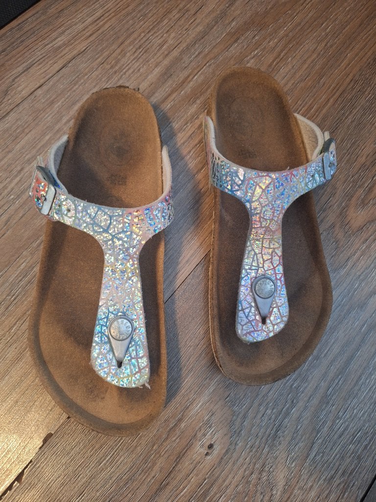 Schattige blingbling Birkenstock meisjessandalen, maat 35, Meisje, Overige typen, Ophalen of Verzenden, Zo goed als nieuw
