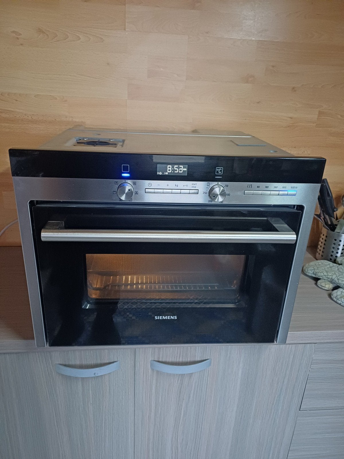 Siemens Inbouw Combi-oven met Magne Als nieuw tronfunctie, 45 tot 50 cm, 60 cm of meer, Siemens, Ophalen of Verzenden