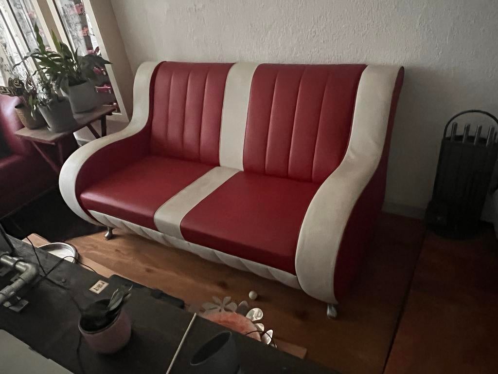 retro bank, Gebruikt, 150 tot 200 cm, Tweepersoons, Ophalen of Verzenden