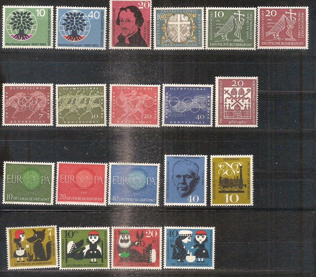 BRD jaargang 1960 postfris Cw € 20.70, Ophalen of Verzenden, Buitenland