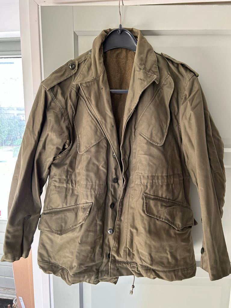 Vintage M.V.O. Militair Veldjack met binnenjas- Maat M, Ophalen of Verzenden, Gedragen, Maat 48/50 (M), Groen