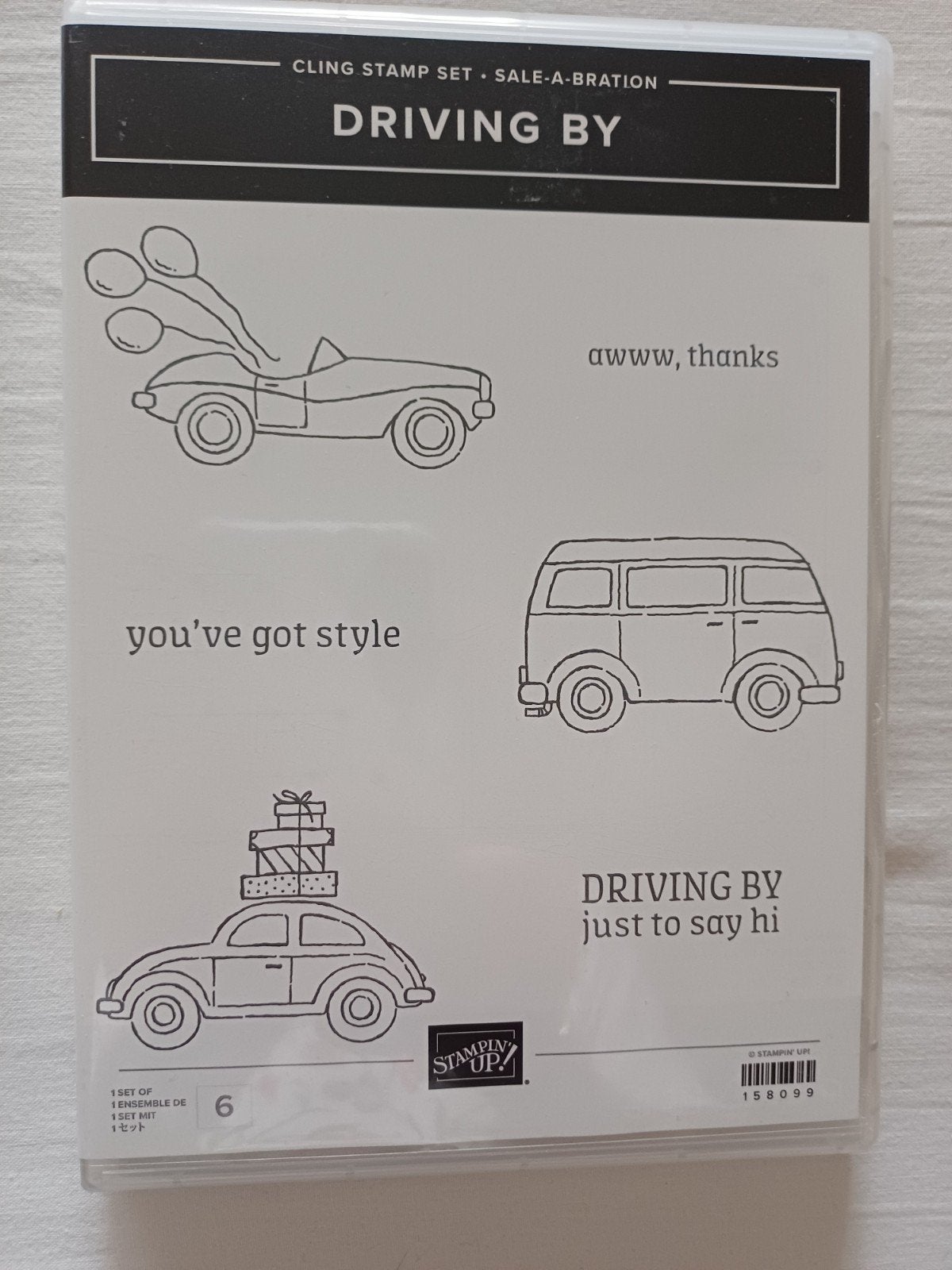 Stampin' Up! Stempelset Driving By (Cling Stamp Set), Ophalen of Verzenden, Gebruikt
