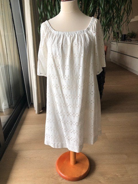 witte broderie zomerjurk van Dolfpo Dominguez mt. M 40/42, Kleding | Dames, Maat 38/40 (M), Verzenden, Wit, Adolpho Dominques
