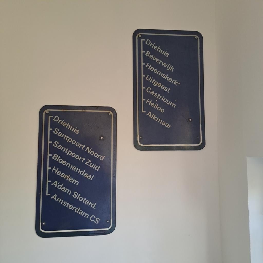 NS trein statiosborden Driehuis, Ophalen of Verzenden, Zo goed als nieuw, Trein, Overige typen