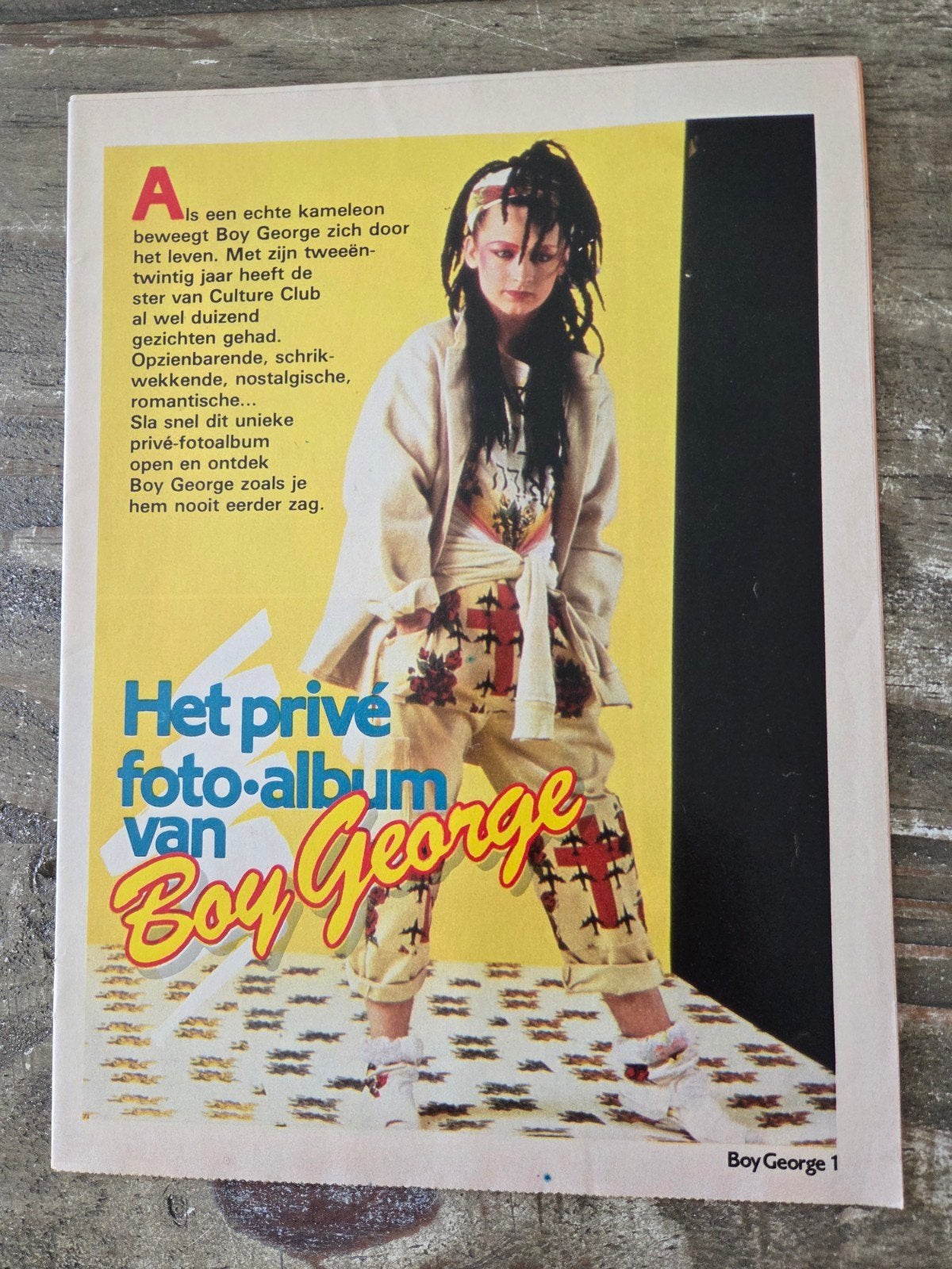 Bijlage Hitkrant: Het privé foto-album van Boy George, Ophalen of Verzenden, Gelezen, Muziek, Film of Tv