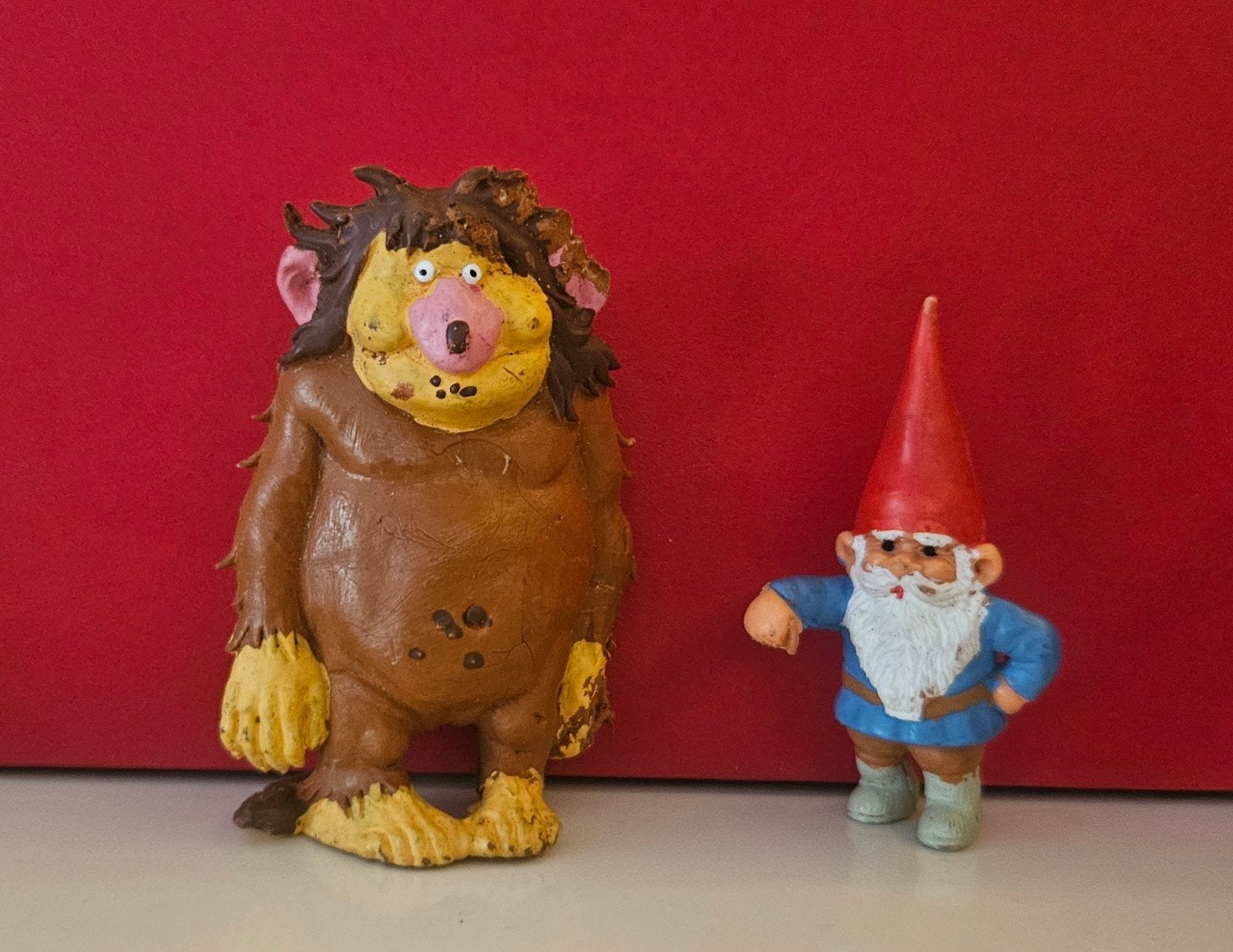 Bullyland figuren: Troll en David de Kabouter, Verzamelen, Ophalen of Verzenden, Gebruikt