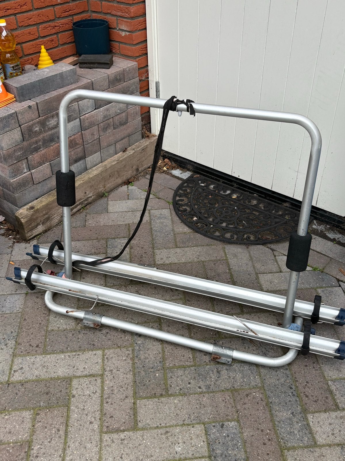 Fietsendrager voorop caravan - Gebruikt, Ophalen, 2 fietsen, Gebruikt, Trekhaakdrager