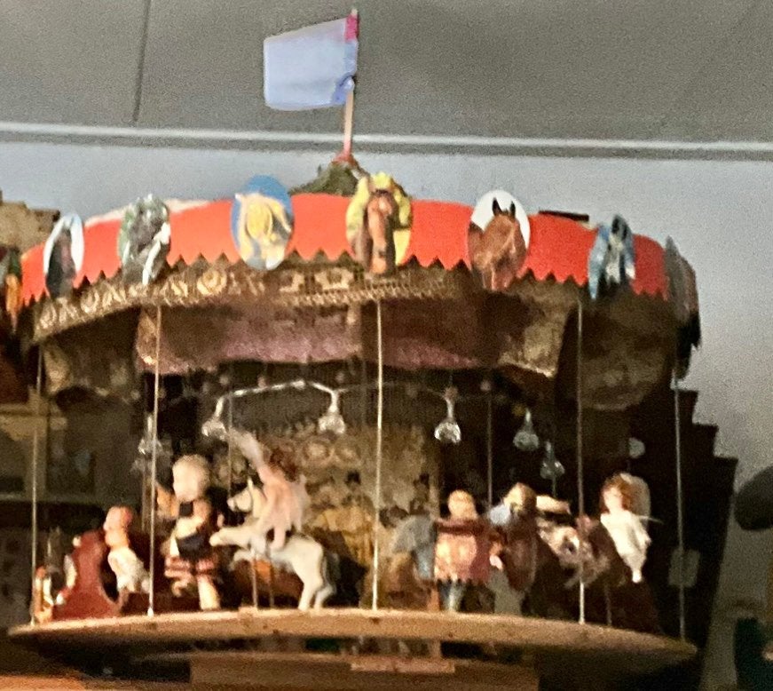 Antiek kermis molen miniatuur 65 cm, Ophalen of Verzenden