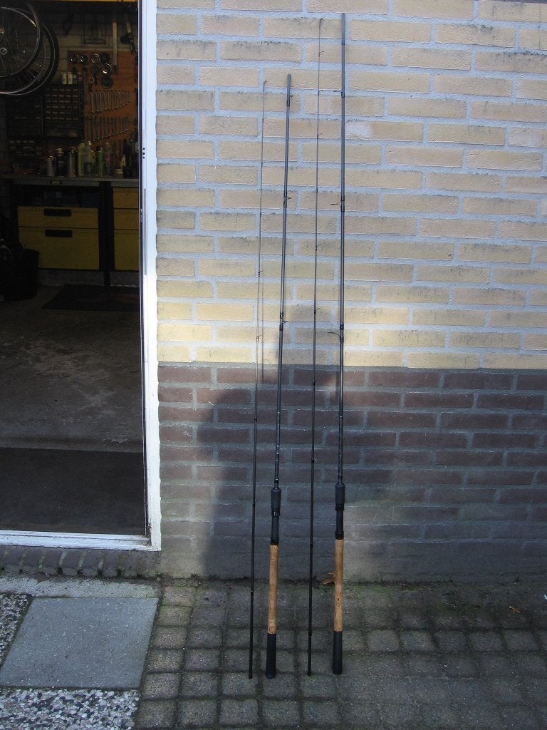 2x shimano aero x5 pelletwaggler hengels in nieuwstaat!, Ophalen, Zo goed als nieuw, Werphengel