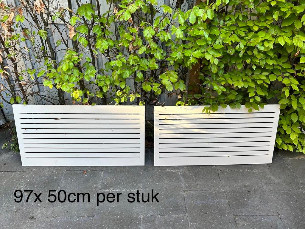 2x radiatorpanelen + 1 ombouwplaat, Ophalen, 30 tot 80 cm, Radiator, Zo goed als nieuw