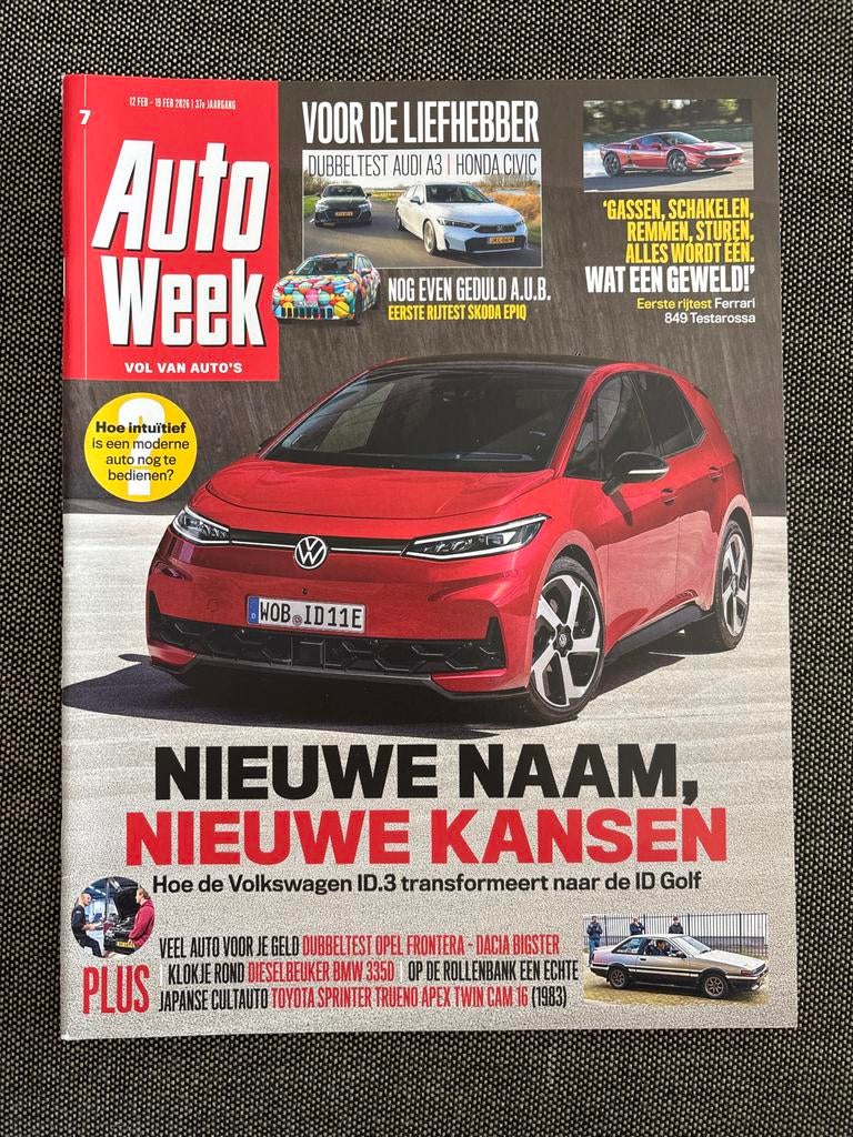 AutoWeek Magazine 12-19 Februari 2026 - VW ID.3, Ophalen of Verzenden, Nieuw, Volkswagen