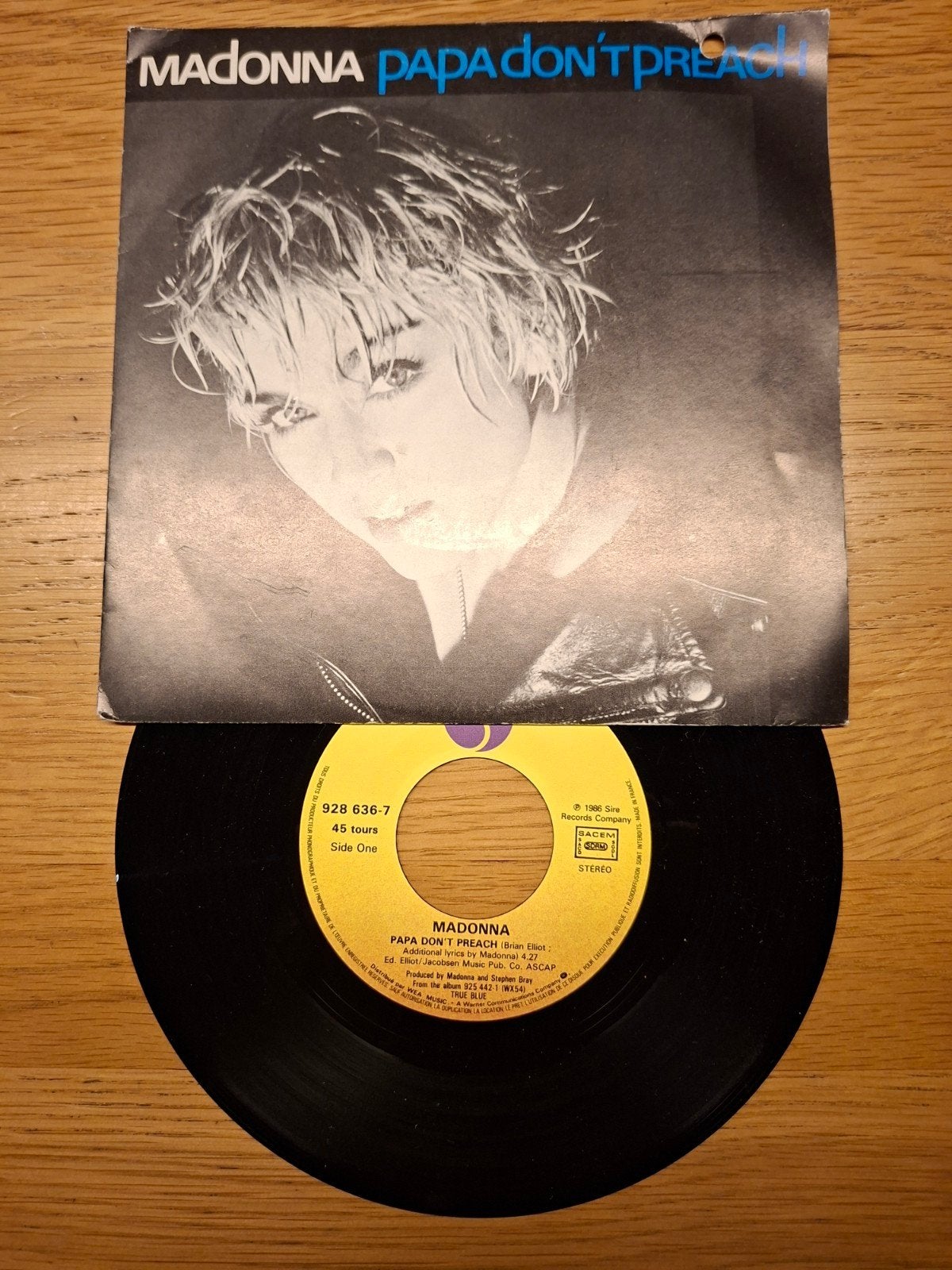 Madonna - Papa Don't Preach (Vinyl Single), Gebruikt, Originele persing, 7 inch, Ophalen of Verzenden