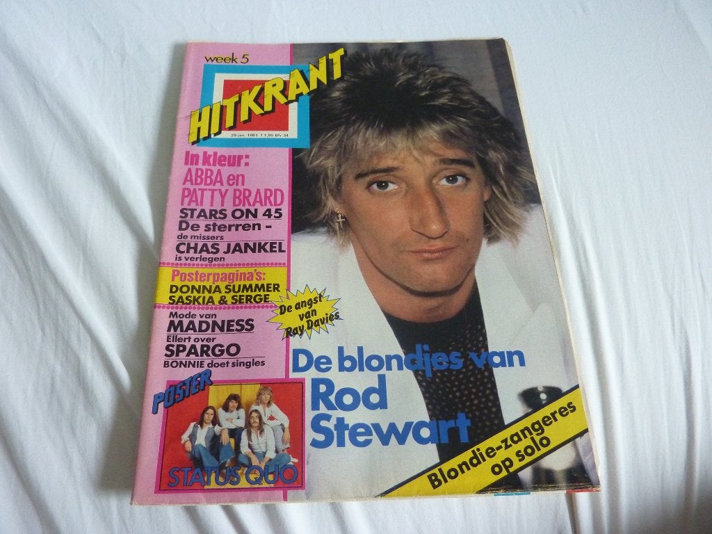 HITKRANT 1981-QUO-ABBA-PATTY BRARD-KISS-MADNESS-R STEWART, Verzenden, 1980 tot heden, Tijdschrift