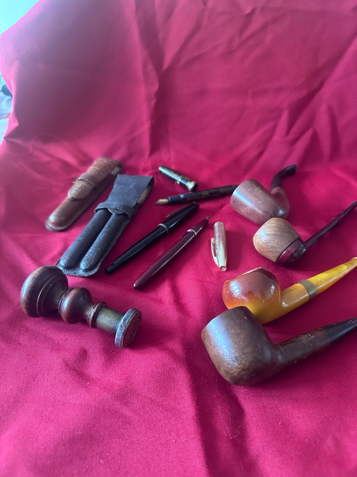 Vintage verzameling: pijpen, vulpennen, zegel en meer, Verzamelen, Ophalen of Verzenden, Gebruikt