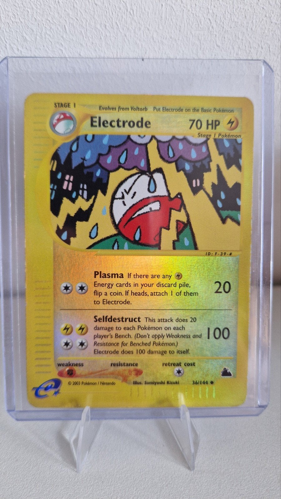 Pokemon Electrode 36/144 Skyridge Holo Rare LP tot GO, Ophalen of Verzenden, Gebruikt, Losse kaart, Foil