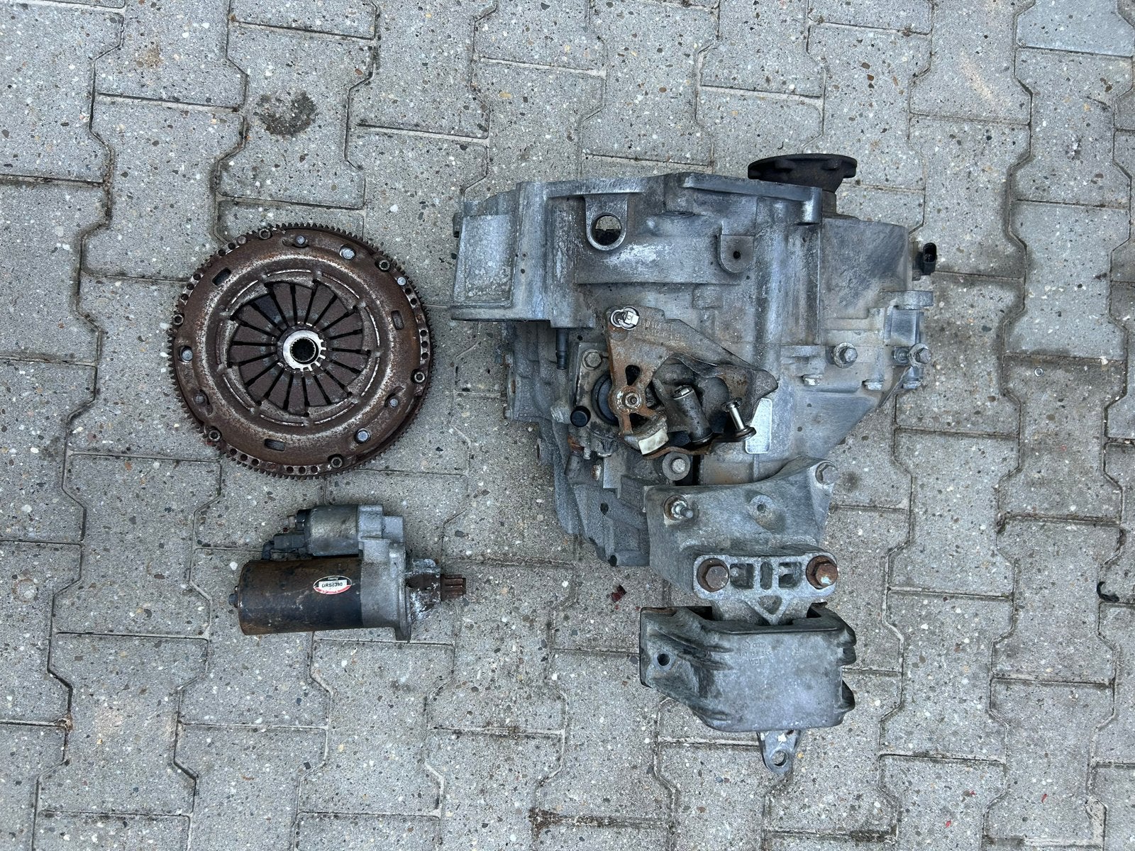 Volkswagen audi seat 02M Versnellingsbak 6bak met startmotor, Ophalen, Gebruikt, Volkswagen