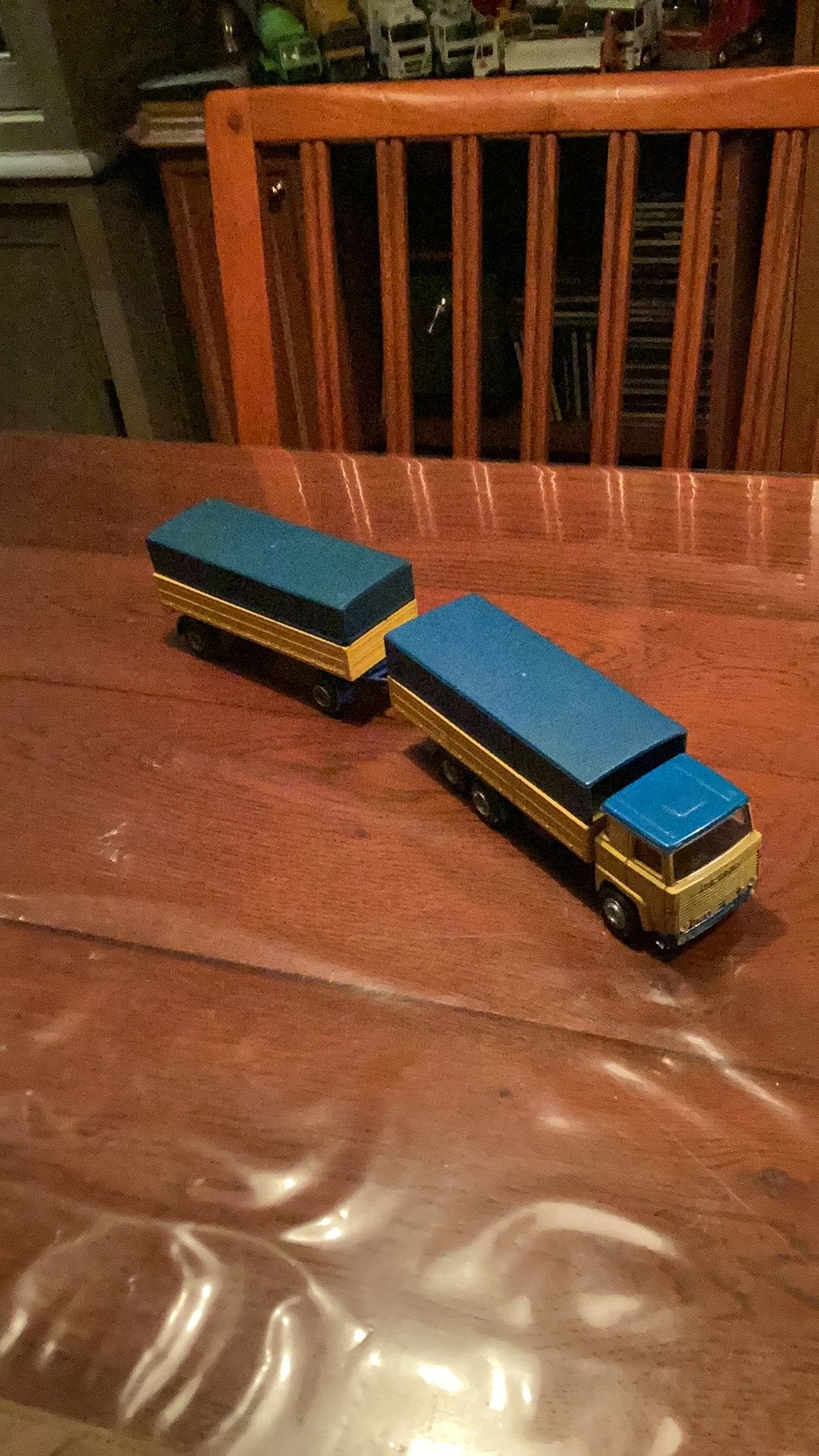 Scania 140 met aanhanger en huiven van Lacoral, Ophalen of Verzenden, Zo goed als nieuw, Bus of Vrachtwagen, Tekno