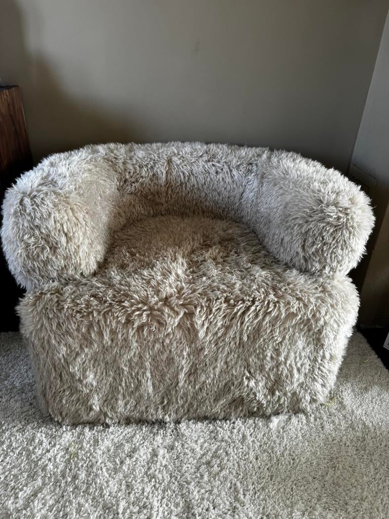 Nieuwe fluffy/teddy fauteuil, Ophalen, Nieuw, 75 tot 100 cm, 50 tot 75 cm