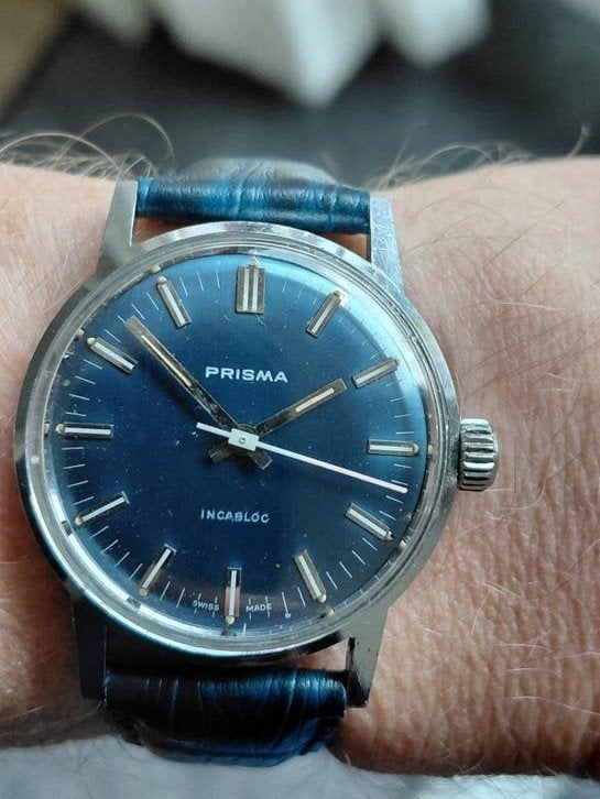 Prisma Dolphin 100 - Vintage Herenhorloge - Recent onderhoud, Overige merken, Staal, Polshorloge, 1960 of later