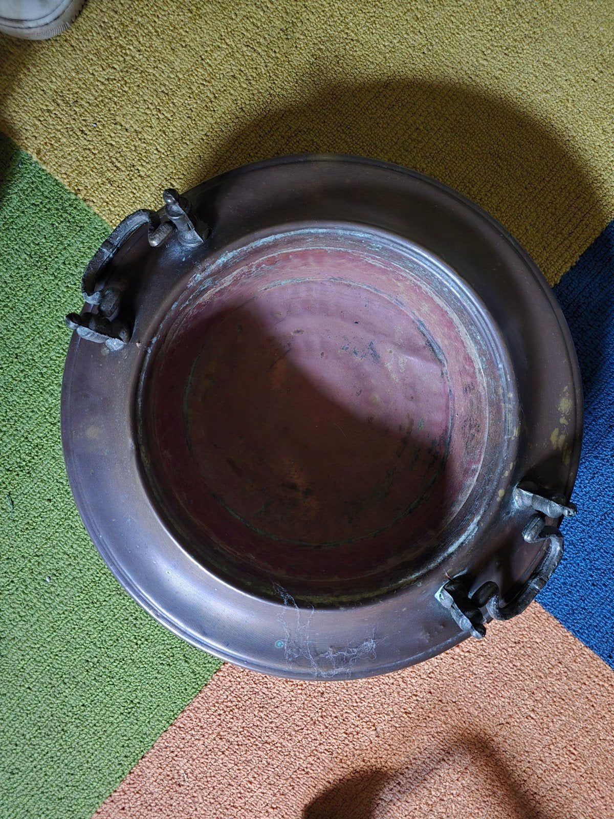 Antieke Koperen Pot met Handvatten, Antiek en Kunst, Ophalen of Verzenden